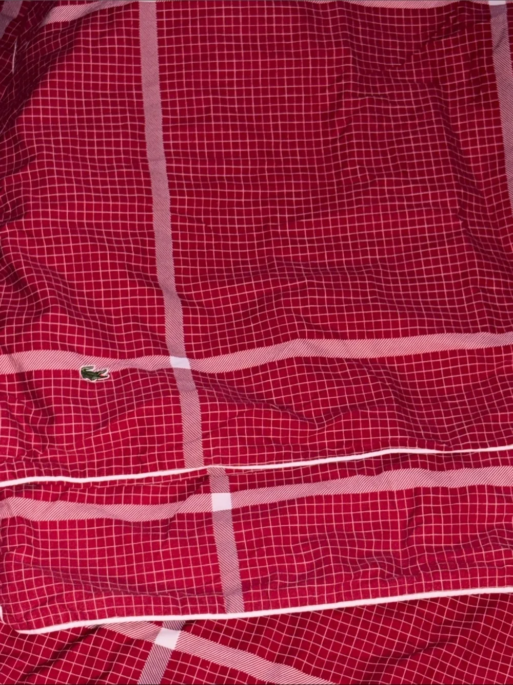 🍓LACOSTE red plaid F/Q comforter set